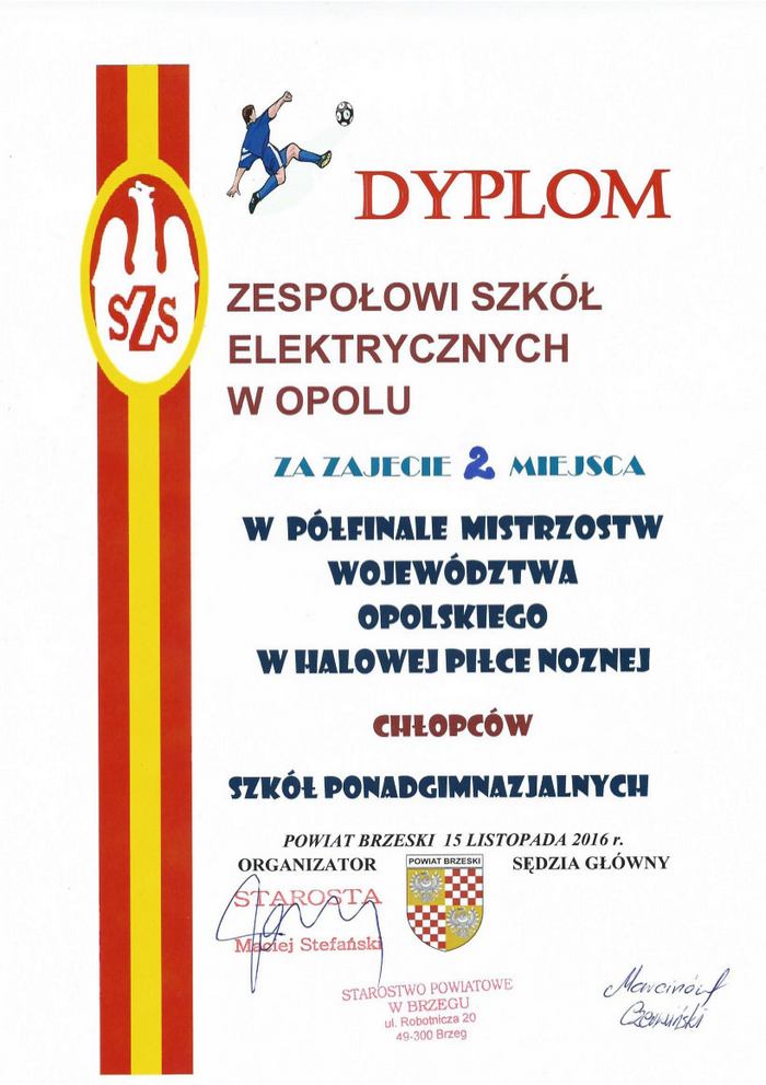 dyplom pilka halowa