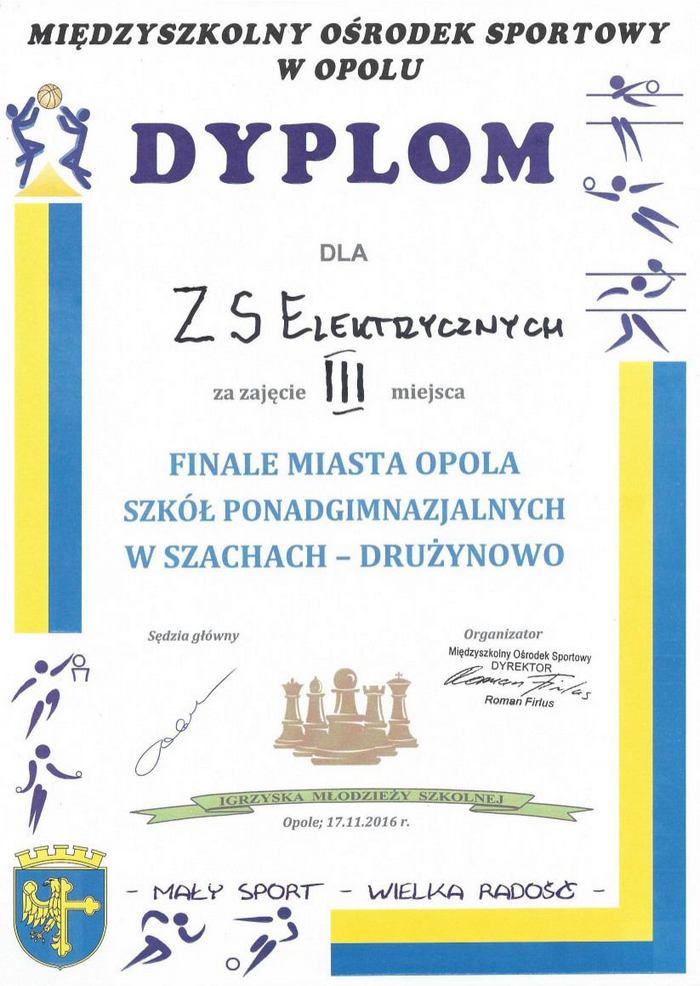 szachy dyplom