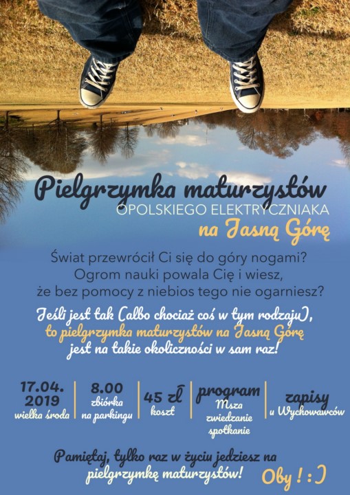 pielgrzymka maturzystow plakat