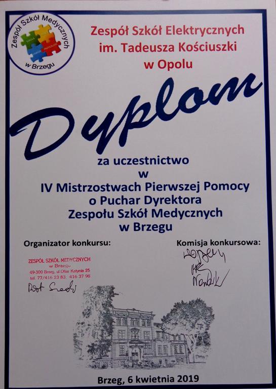 pierwsza pomoc dyplom