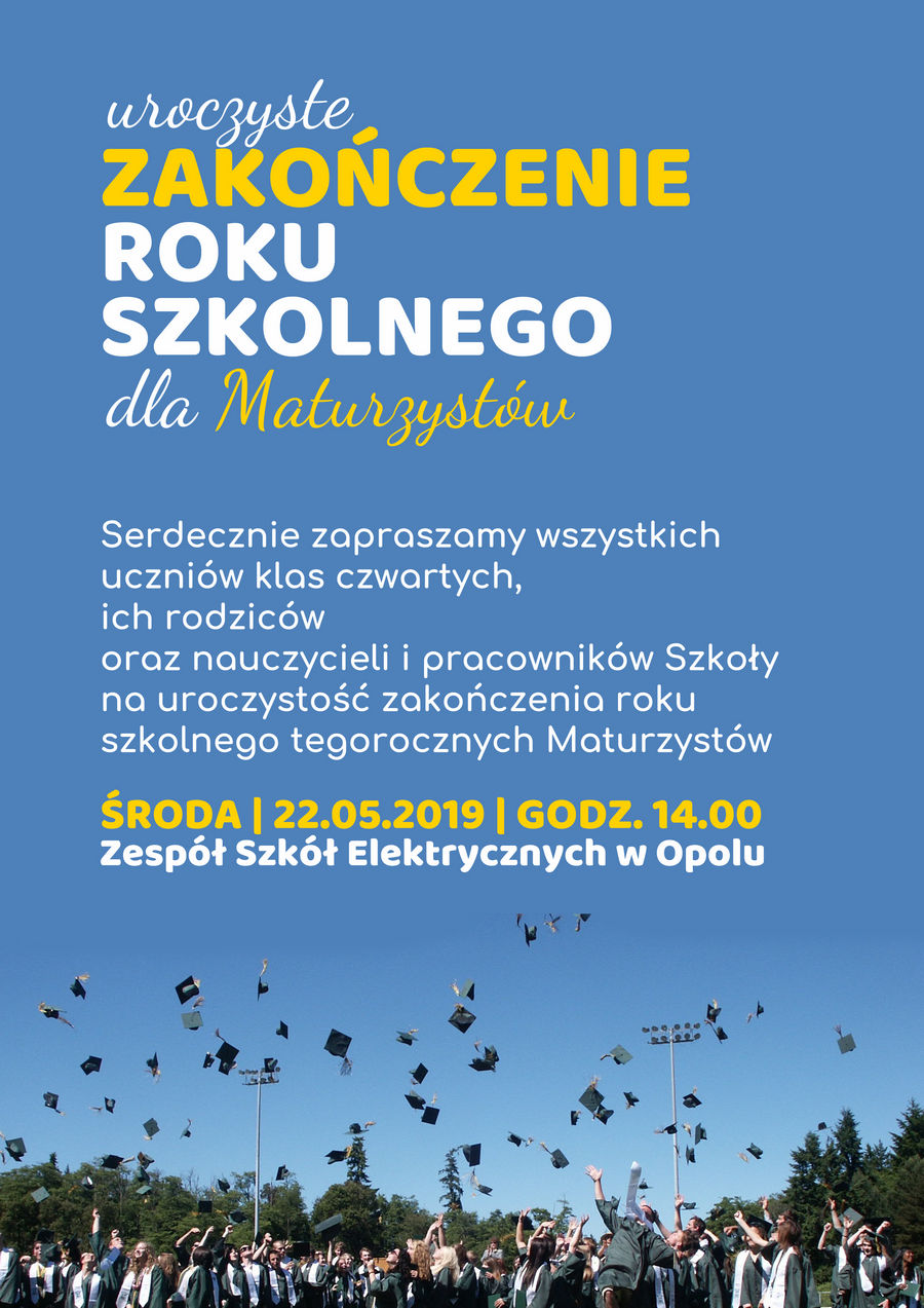 zakonczenie roku szkolnego maturzysci 2019